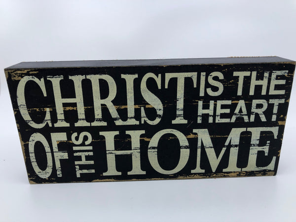 "CHRIST IS THE" BLACK W/ WHITE LETS BLOCK SIGN.