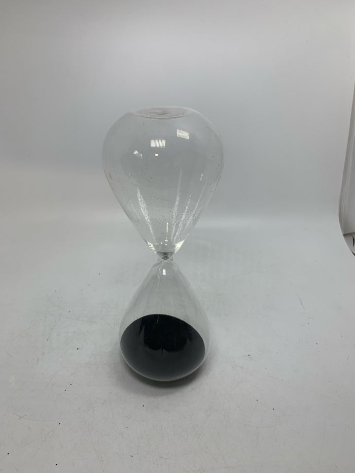 BLACK SAND HOUR GLASS.