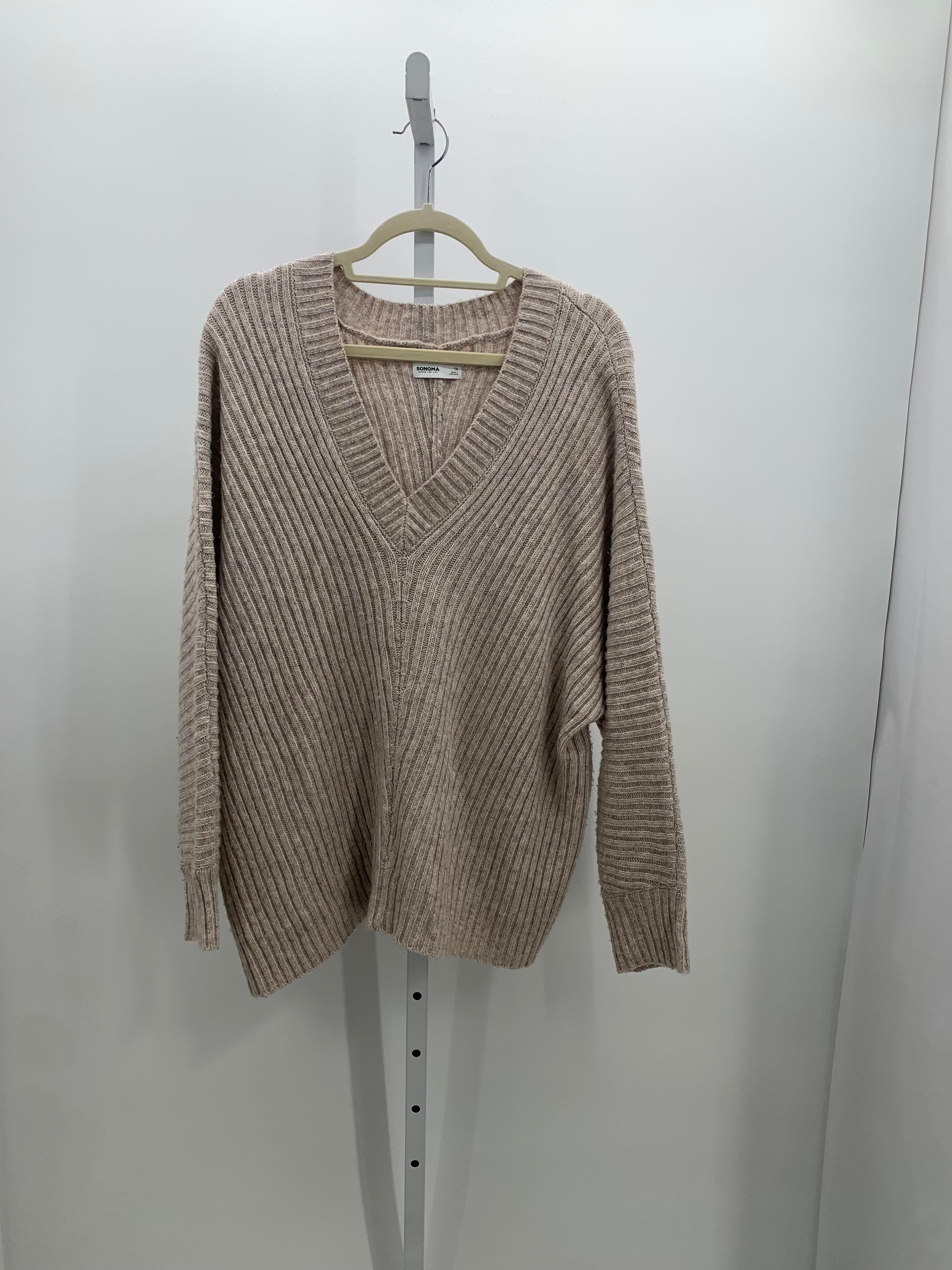 Sonoma Size 1X Womens Long Slv Sweater