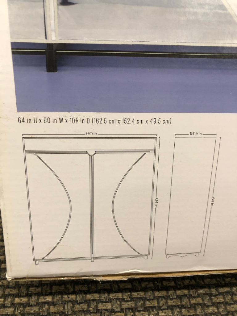 NIB ROOM ESSENTIALS WIDE COVERED WARDROBE.