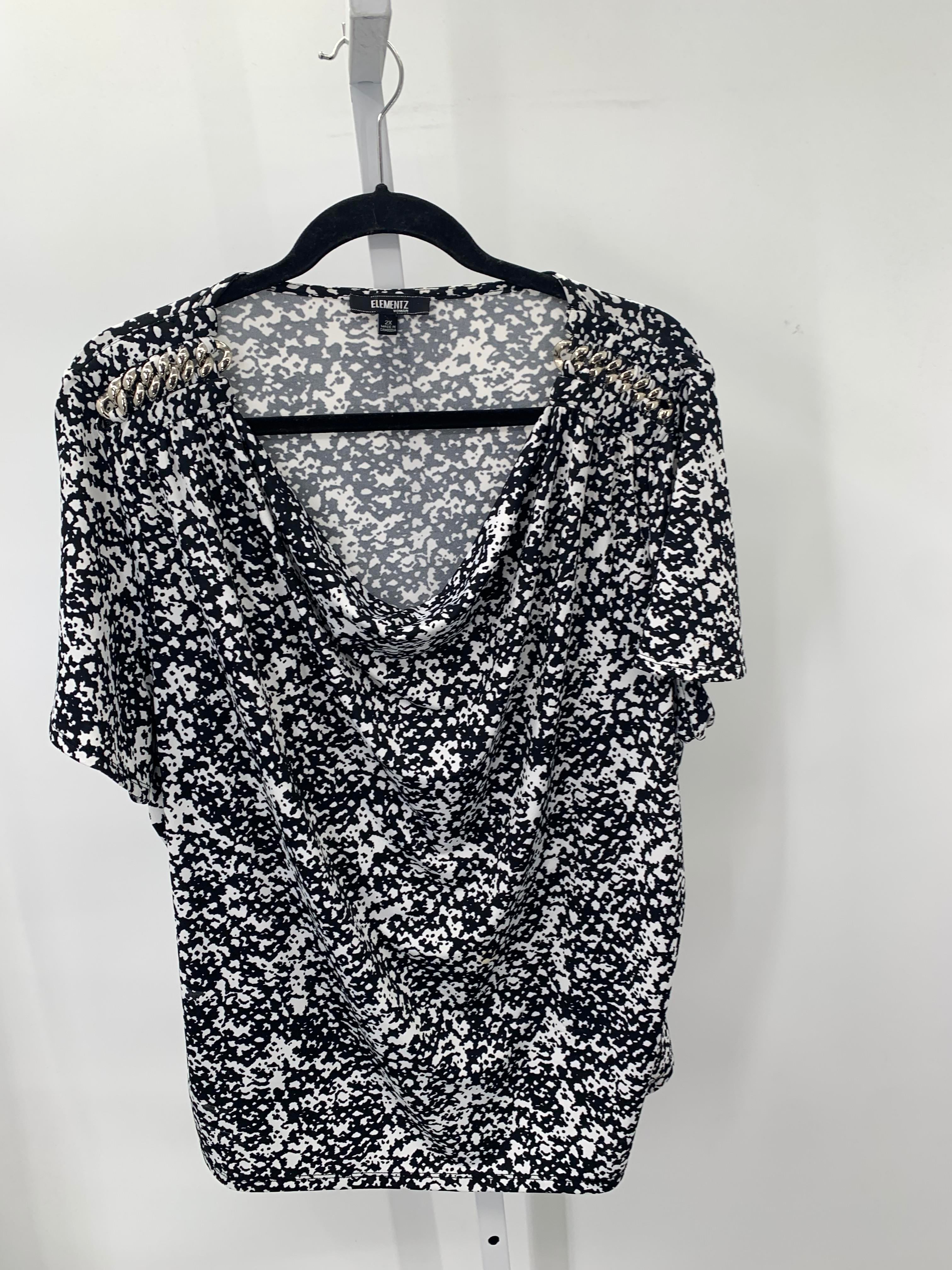 Elementz Size 2X Womens Short Sleeve Shirt