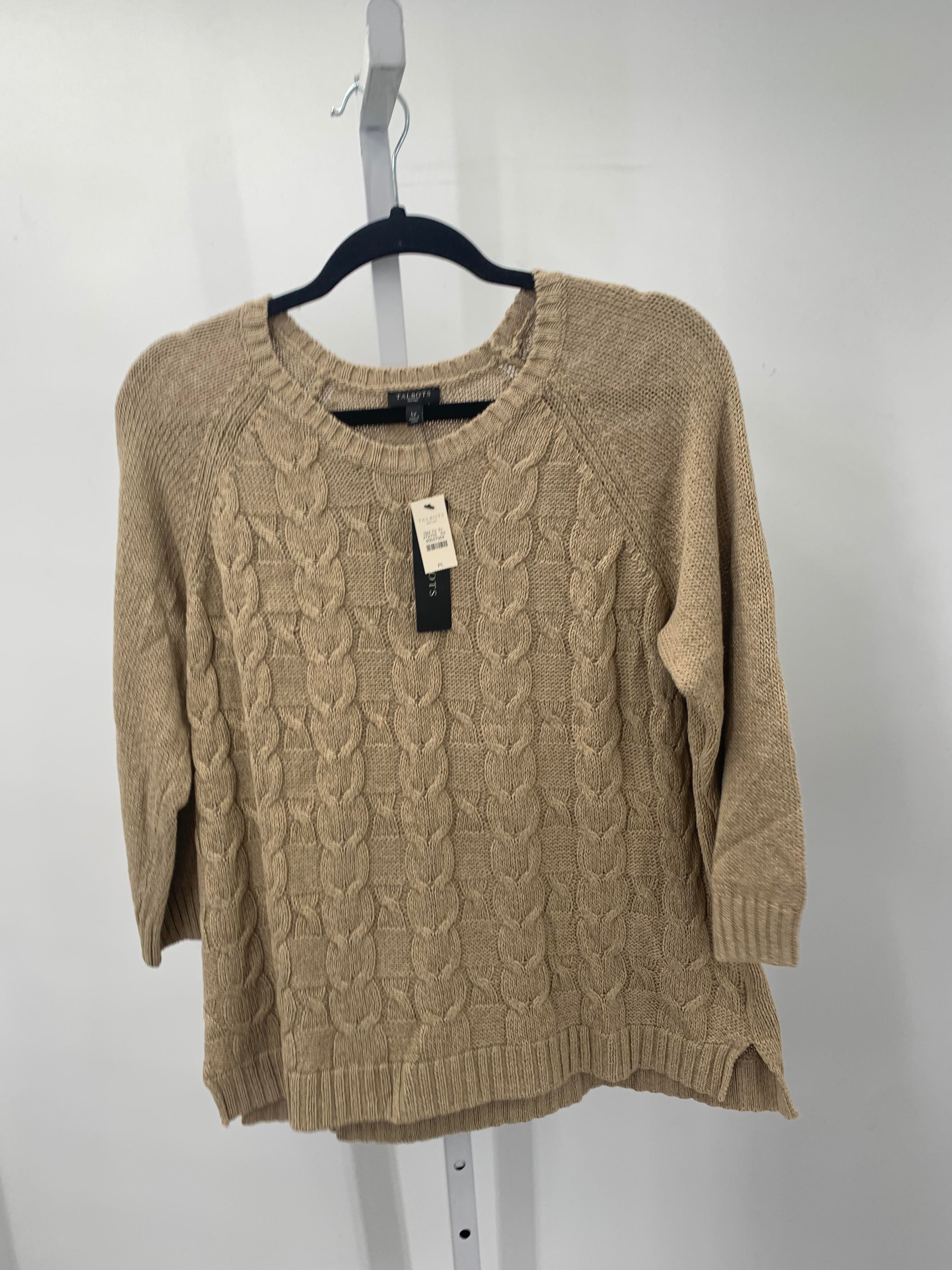 Talbots Size Large Petite Petite Long Slv Sweater