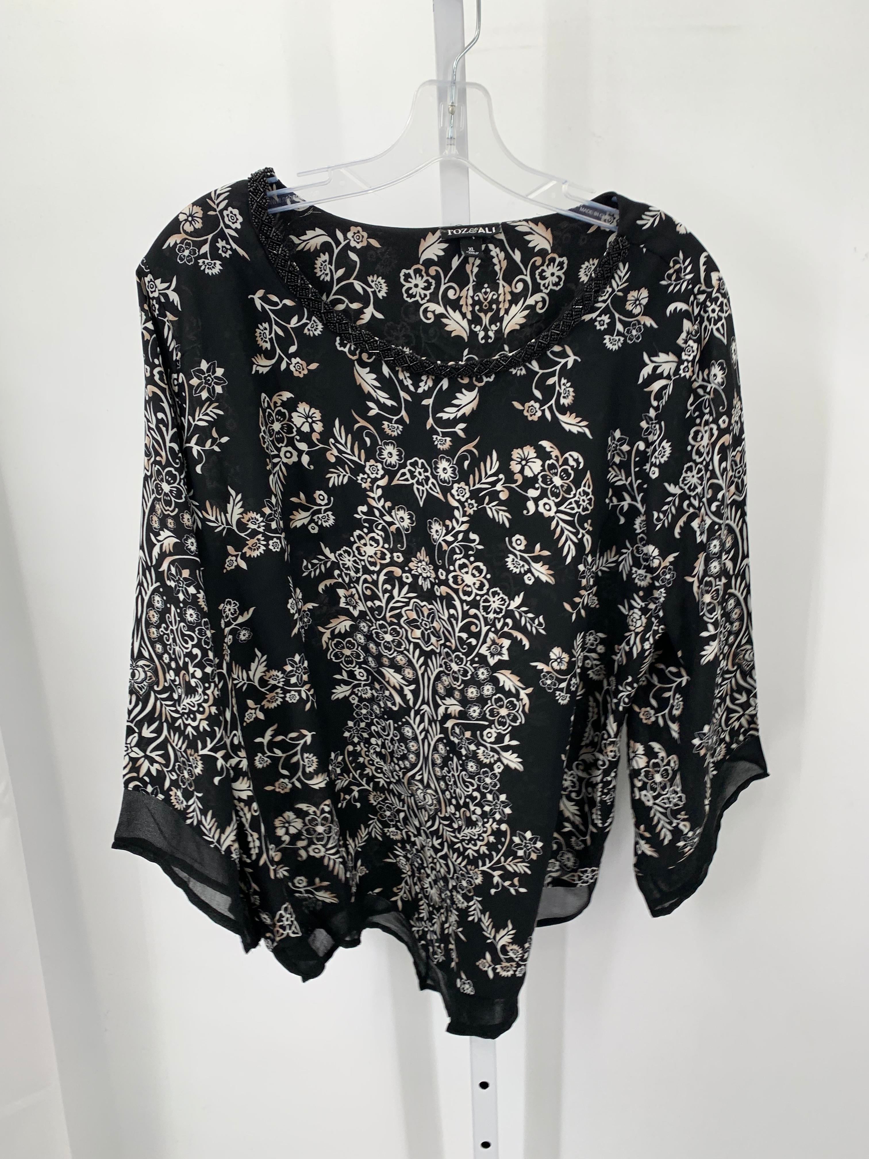 Roz & Ali Size Extra Large Misses 3/4 Sleeve Shirt