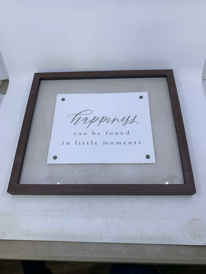 SHADOW BOX HAPPINESS CAN BE FOUND WALL HANGING.