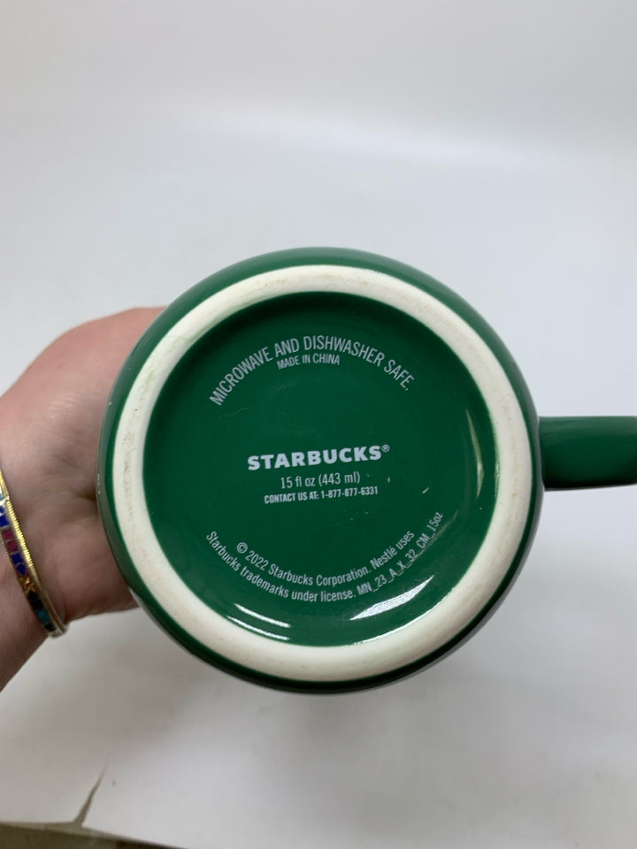 GREEN MARBLE 2022 STARBUCKS MUG.