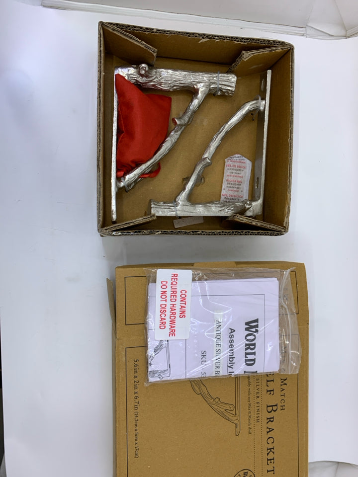 NIB SHELF BRACKETS SET OF 2