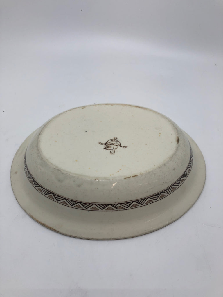 VTG BROWN PERAK JAMES BEECH OVAL SERVING DISH.