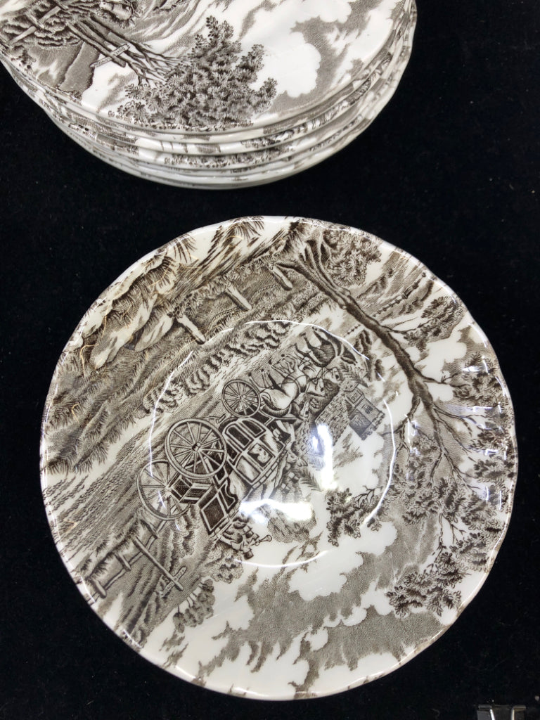 24PC ROYAL MAIL CARRIAGE DINNER SET, SVC FOR 8.