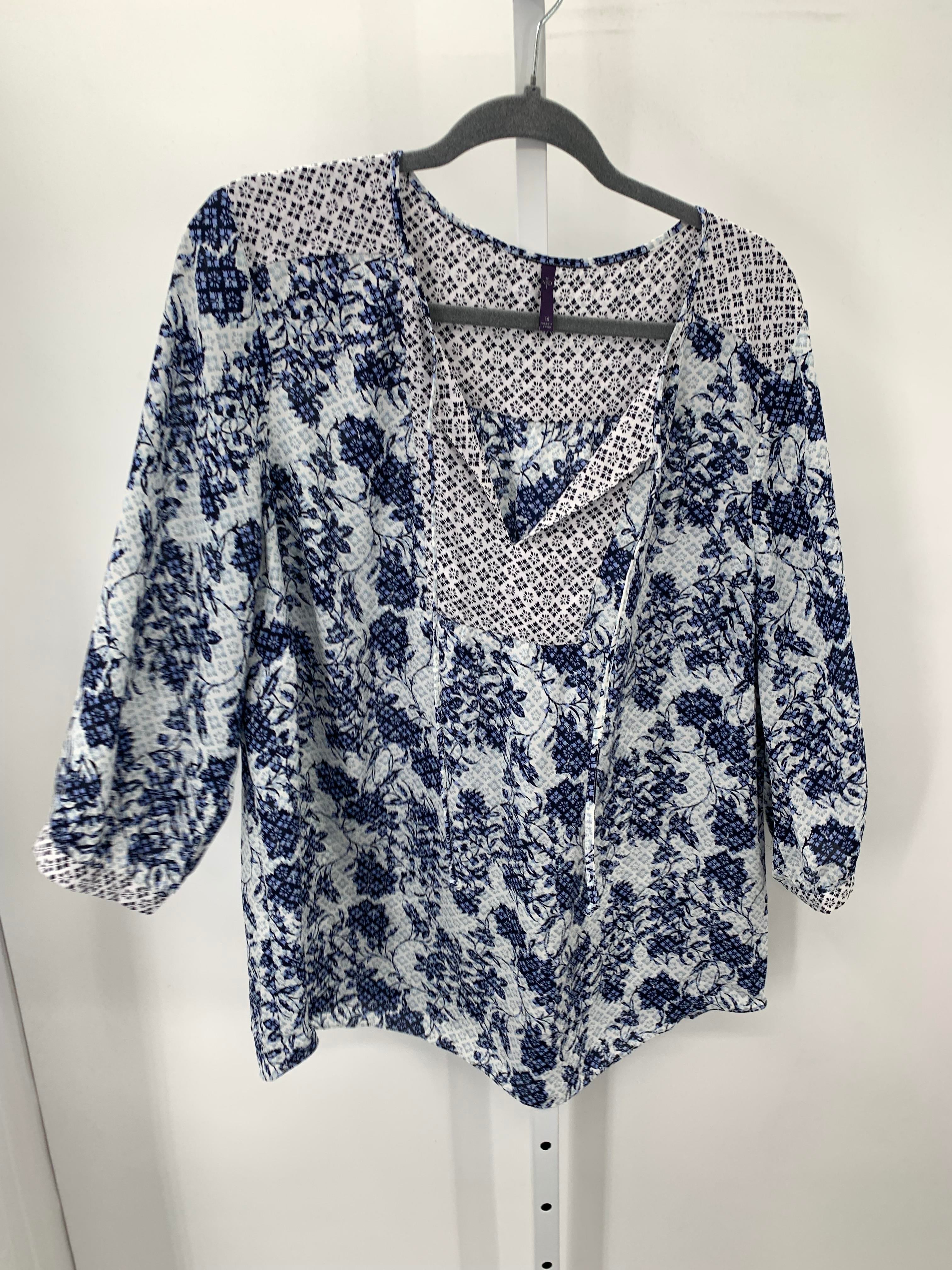 NYDJ Size 10 Womens 3/4 Sleeve Shirt