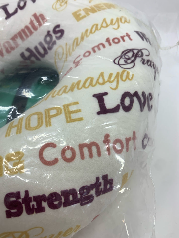 NIB NECK PILLOW POSITIVE AFFIRMATIONS.