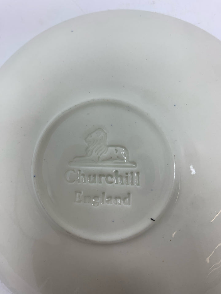 18PC CHURCHILL BLUE WILLOW SET SRVC FOR 6.