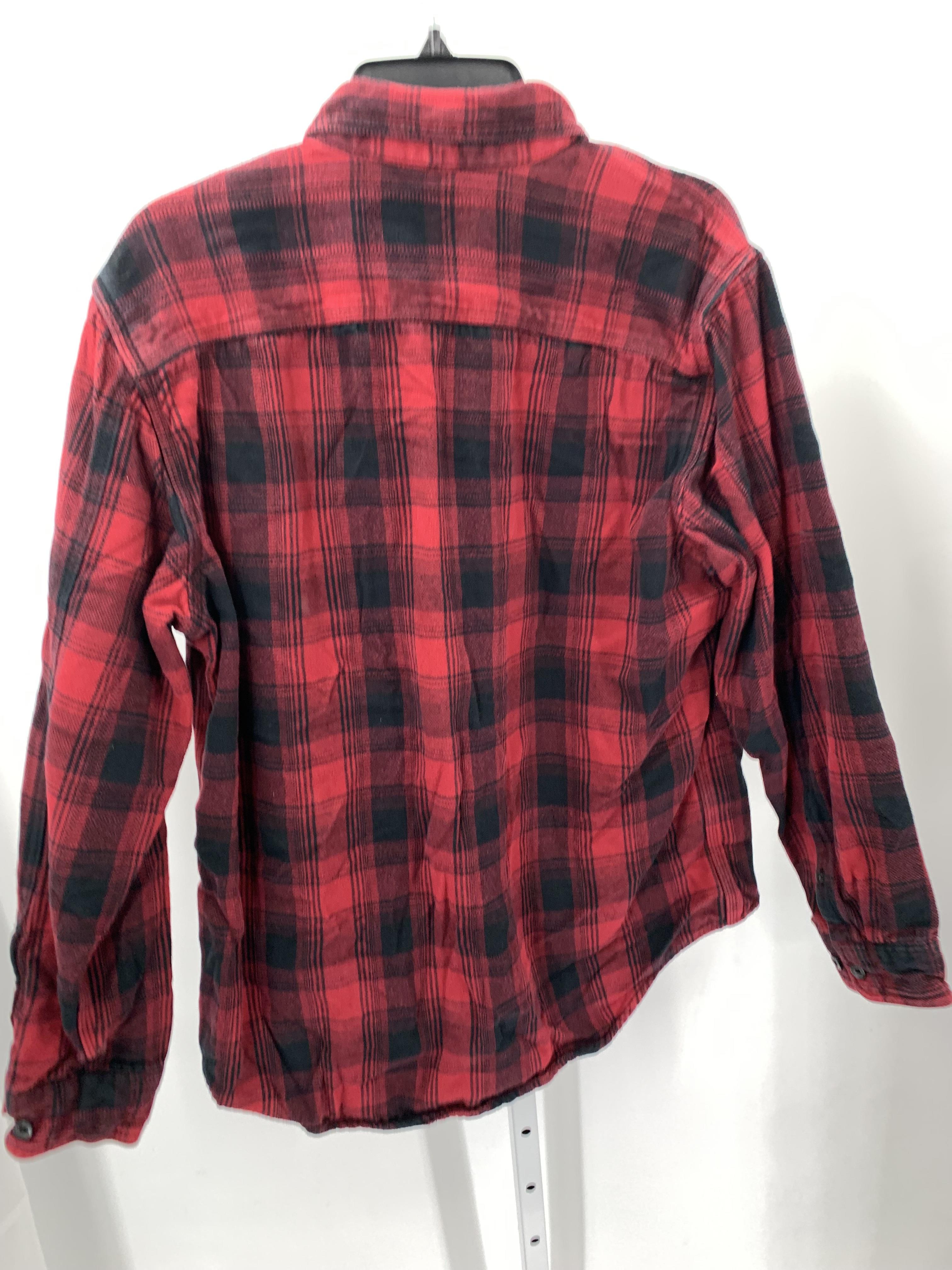 BLACK PLAID BTN DOWN