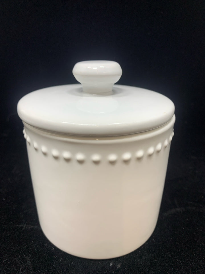 WHITE CERAMIC BUTTER BELL.