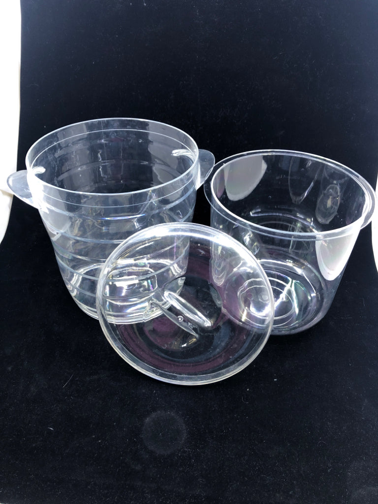 3PC PLASTIC ICE BUCKET.