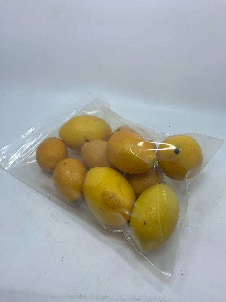 BAG OF FAUX LEMONS BOWL FILLER.