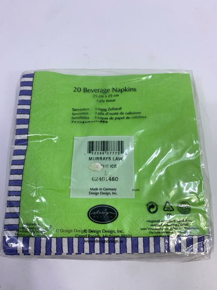 NIP BEVERAGE NAPKINS.