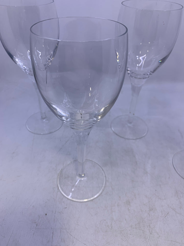 4 CRYSTAL WINE GLASSES- IN BOX