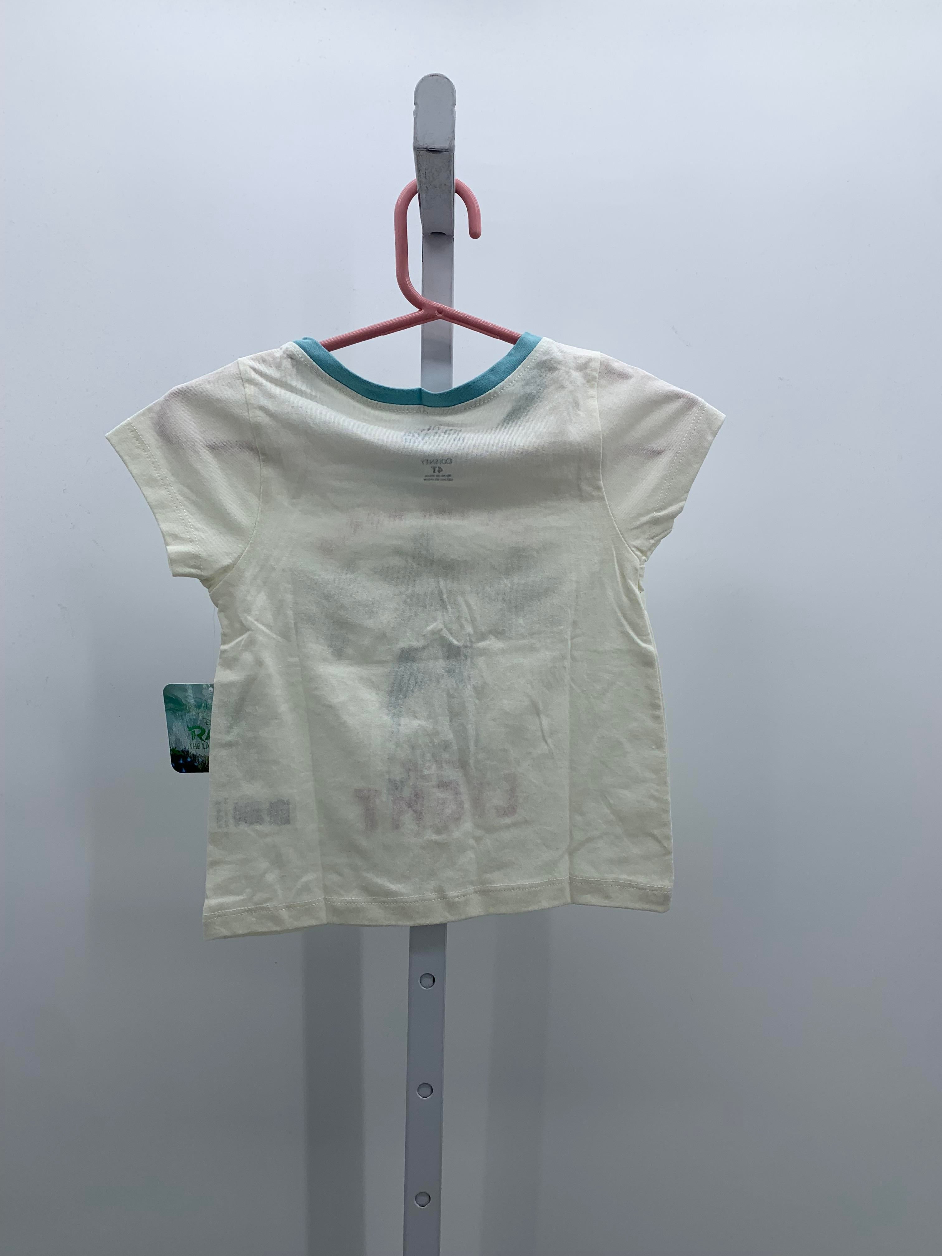 Disney Size 4T Girls Short Sleeve Shirt