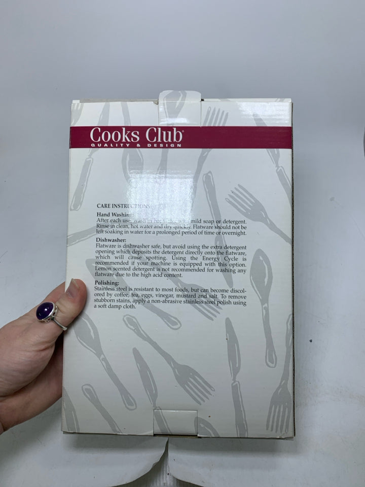 NIB COOKS CLUB 4 PC HOSTESS SET STAINLESS STEAL.