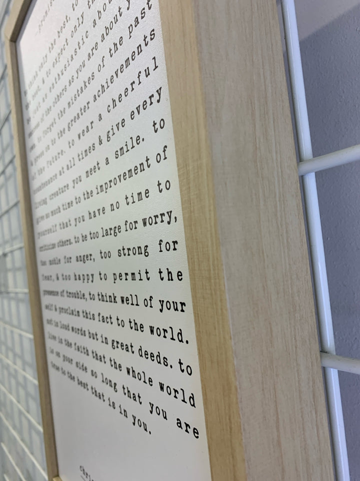 PROMISE YOURSELF WOOD WALL ART.