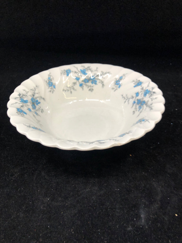 VTG BLUE FLORAL & WAVY EDGES MYOTT "FORGET ME NOT".