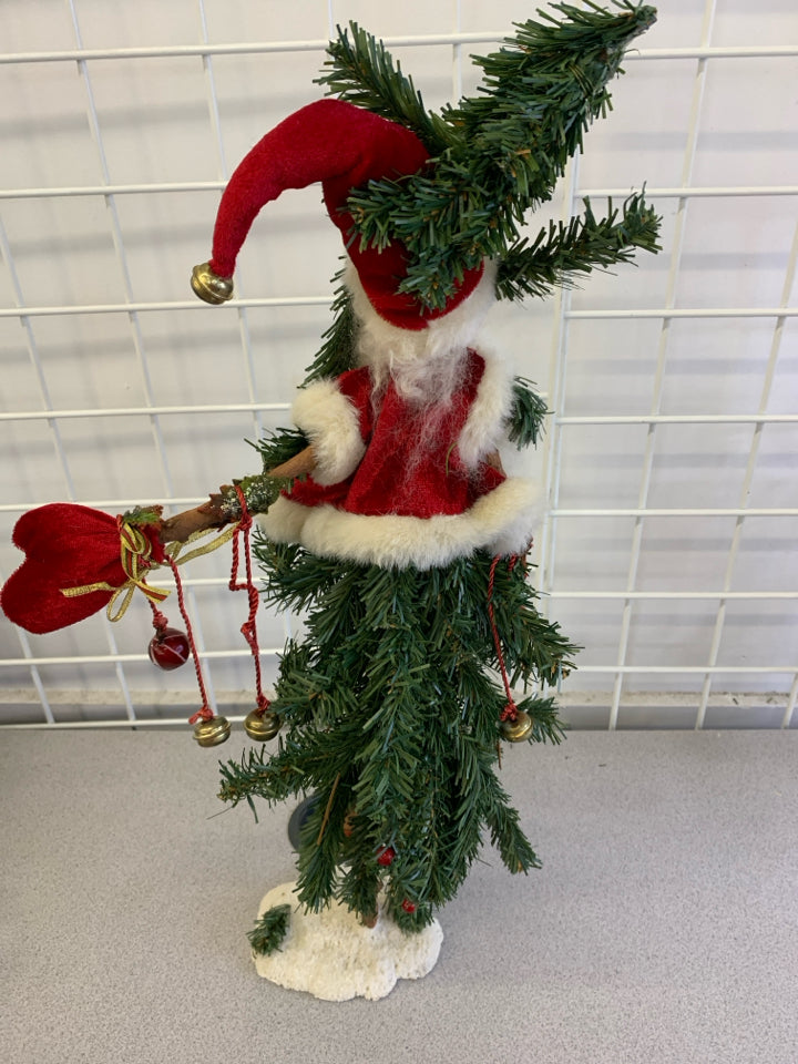 SANTA ABSTRACT TREE DECOR.