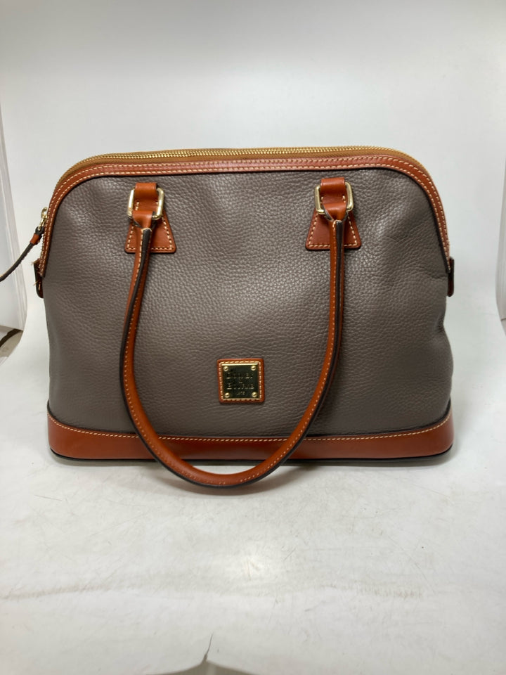 Dooney & Bourke Pebbled Leather Zip Top Satchel