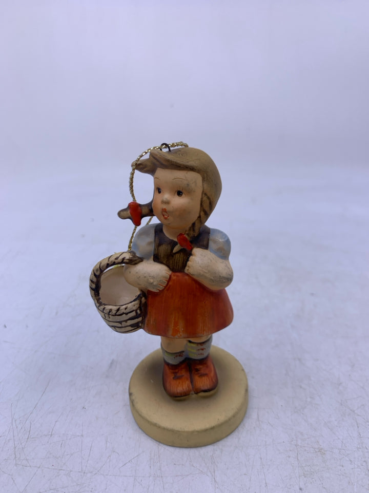 LITTLE GIRL W/ BASKET PRODUCTION 2ND EDITION ORNAMENT.