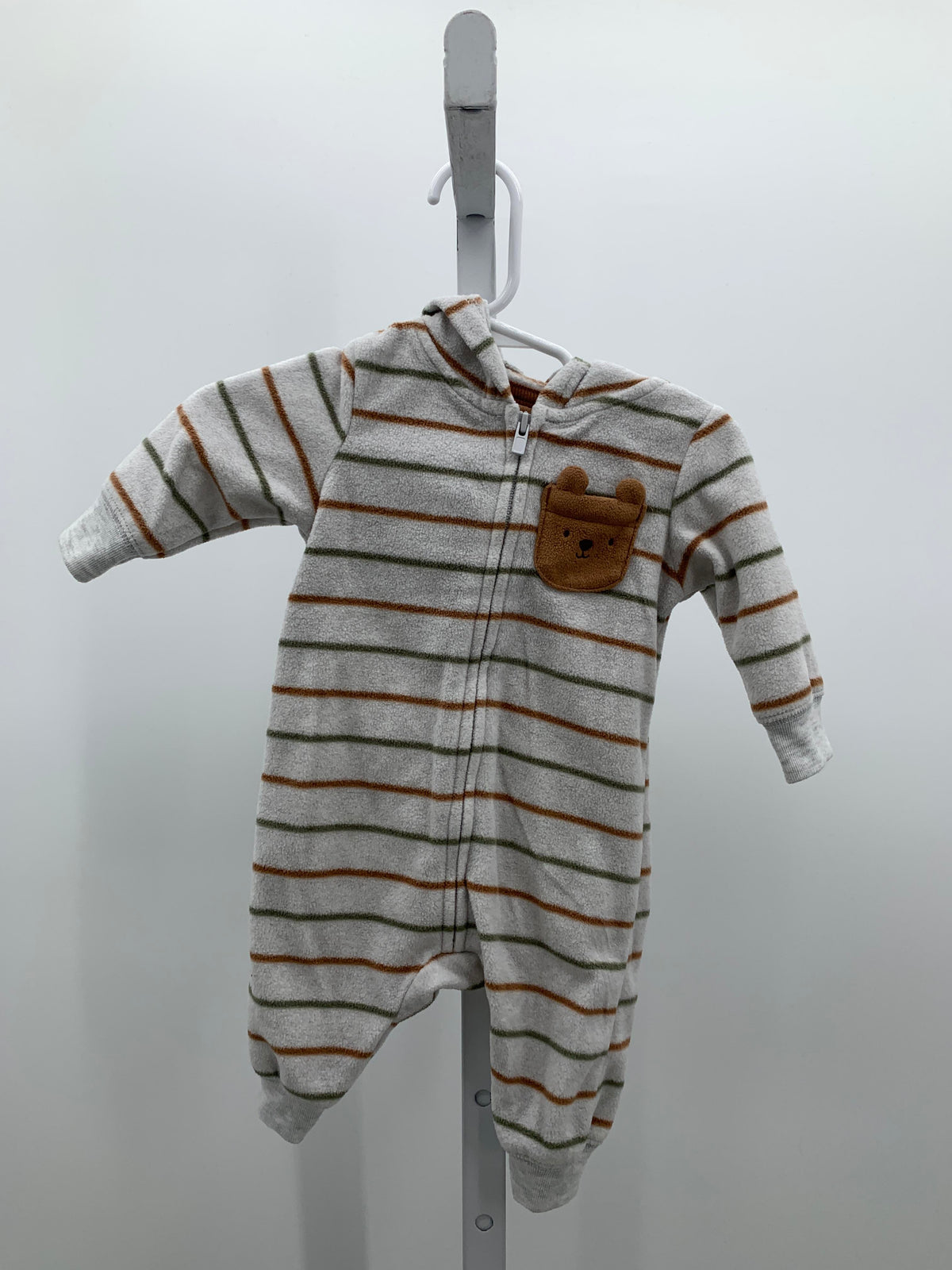 HOODED STRIPES FLEECE