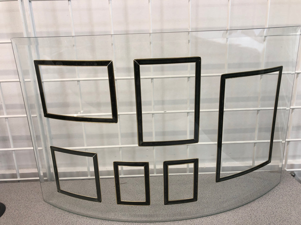6-SLOT CURVED GLASS PICTURE FRAME.