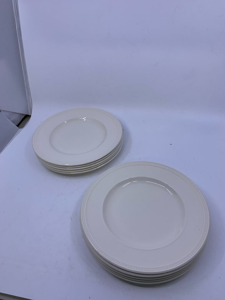 10 RIBBED RAYS & DOTS SALAD PLATES.