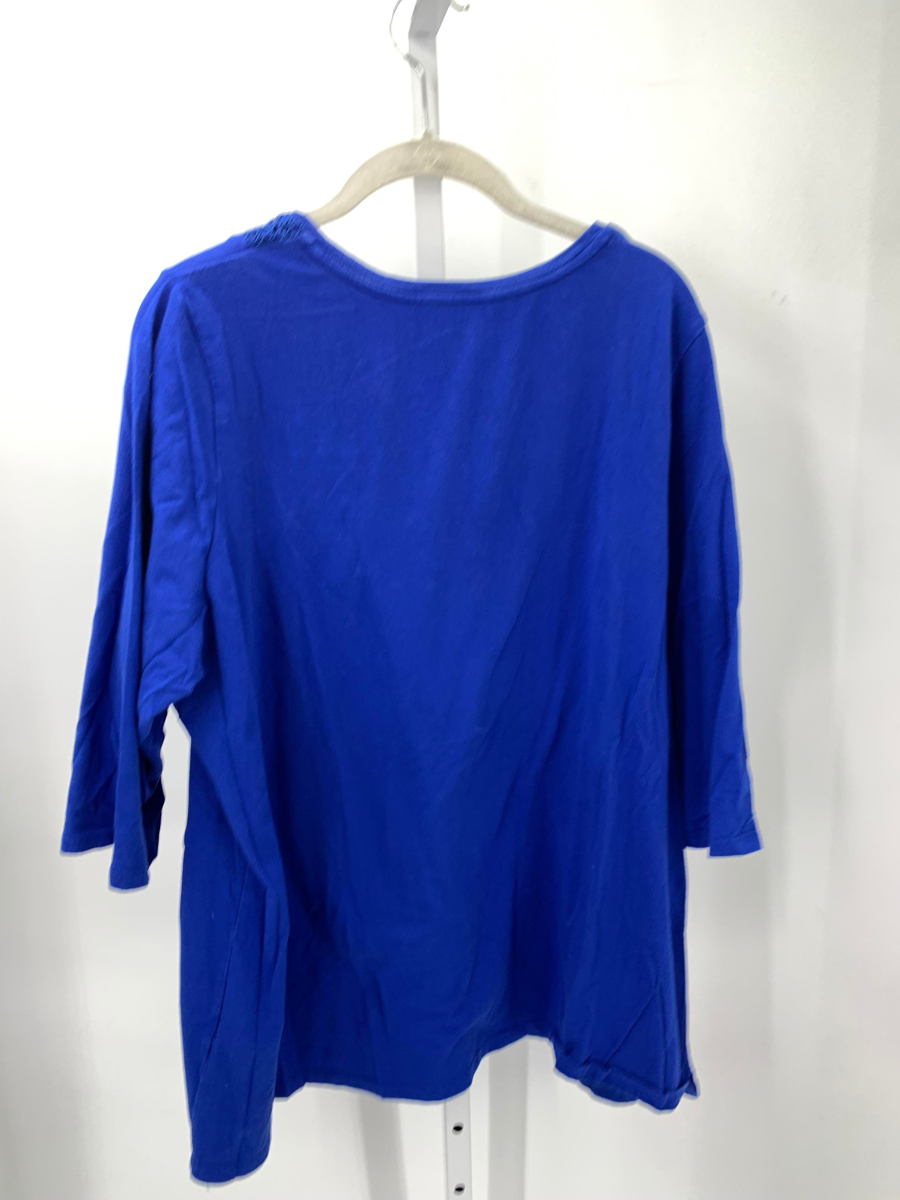 Catherine Size 1X Womens 3/4 Sleeve Shirt