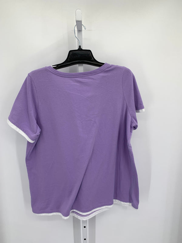 Woman Within Size 18/20 W Womens Short Sleeve Shirt