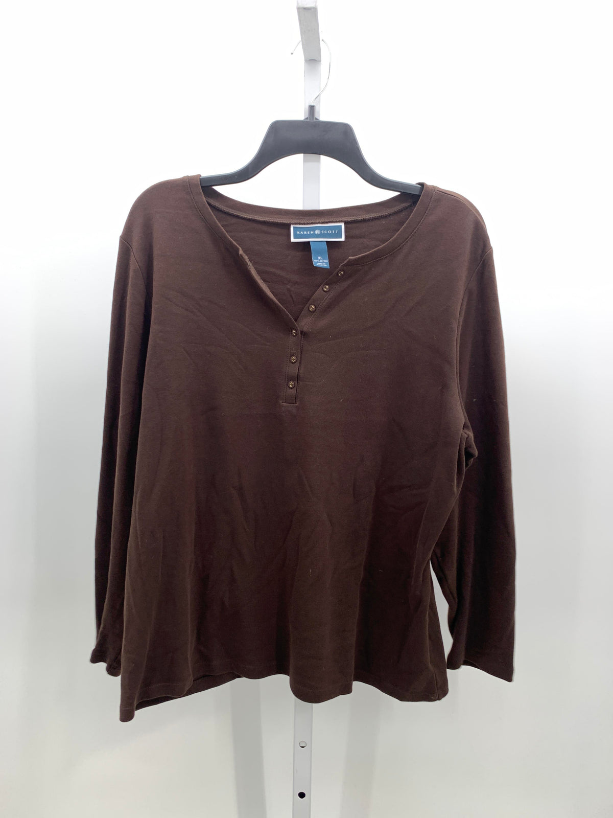 Karen Scott Size Extra Large Misses Long Sleeve Shirt