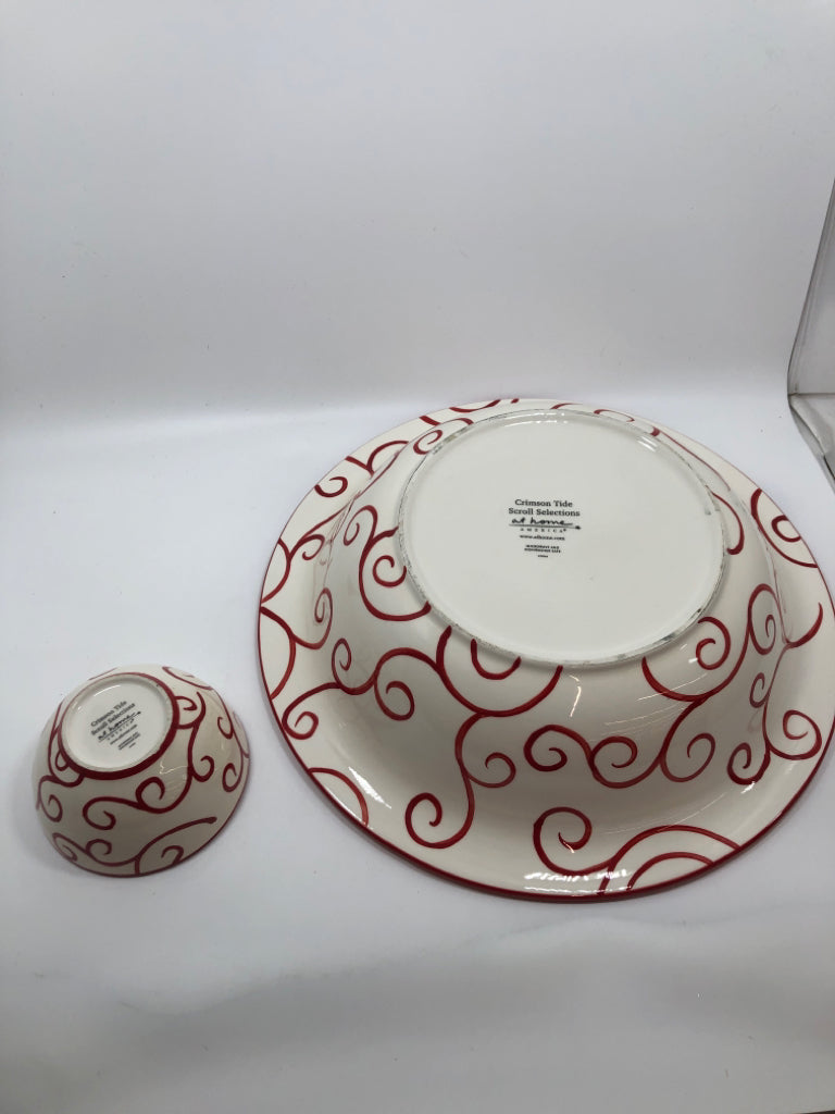 WONDERFUL TIME OF YEAR 3PC CHIP AND DIP BOWL W/STAND.