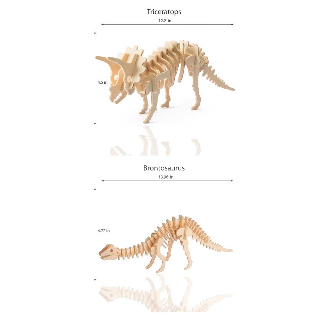 DIY 3D Wooden Puzzle 6CT, Dinosaur