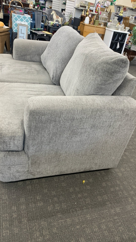 GREY LOVE SEAT.