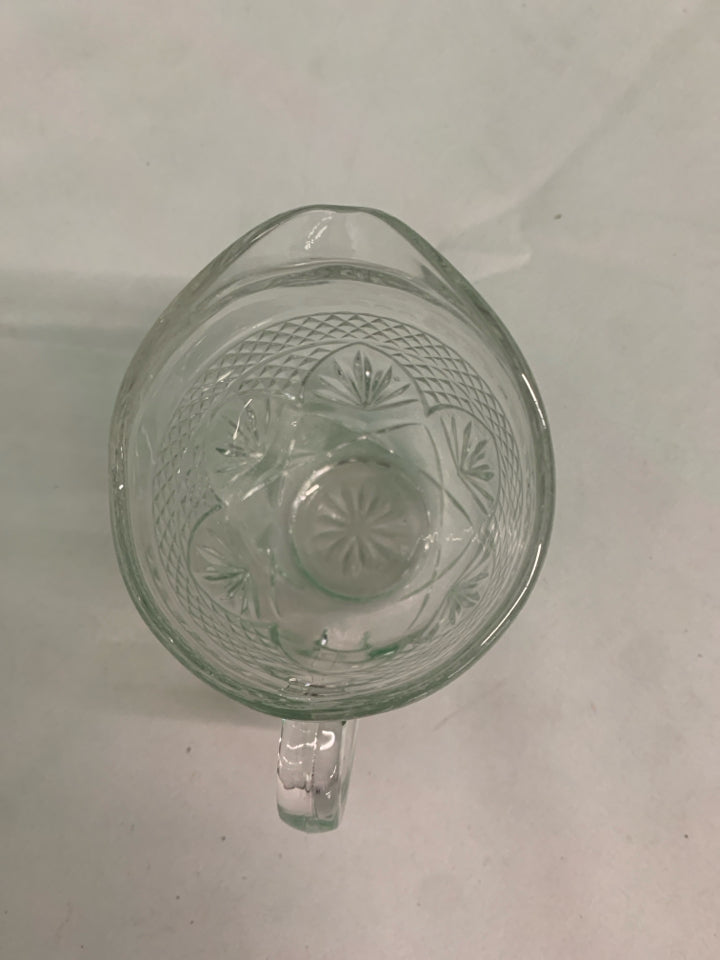 VTG PRESSED GLASS CREAMER.