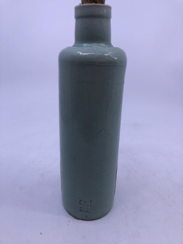 VTG BEAMEISTER TEAL STONEWARE BOTTLE.