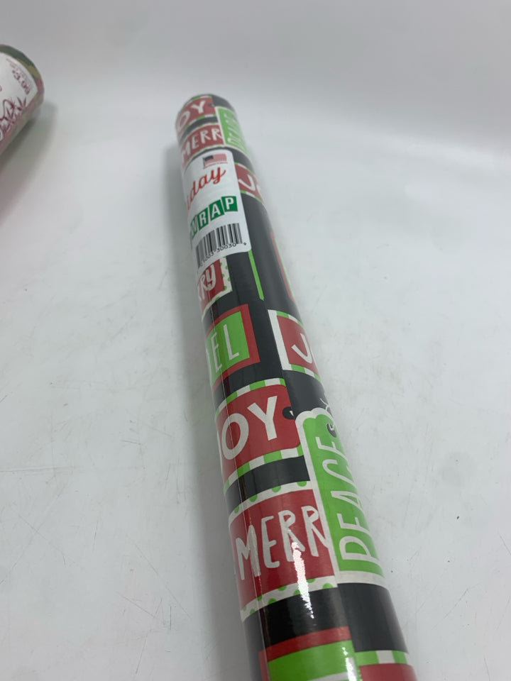 MERRY JOY WRAPPING PAPER.