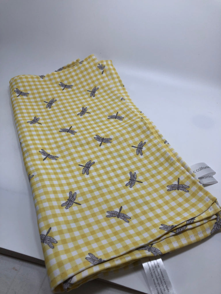 6PC C&C YELLOW DRAGONFLY NAPKINS.