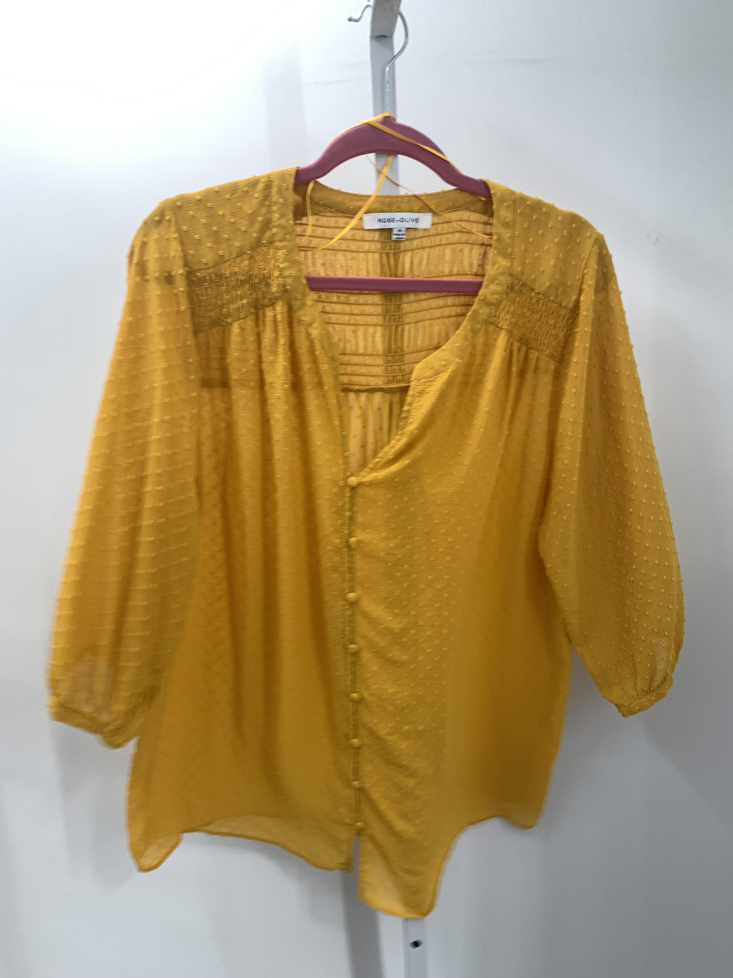 Rose & Olive Size 1X Womens Long Sleeve Shirt