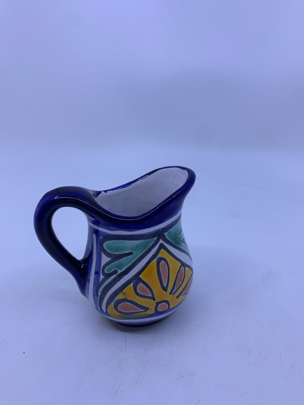 SMALL COLORFUL PAINTED PITCHER.