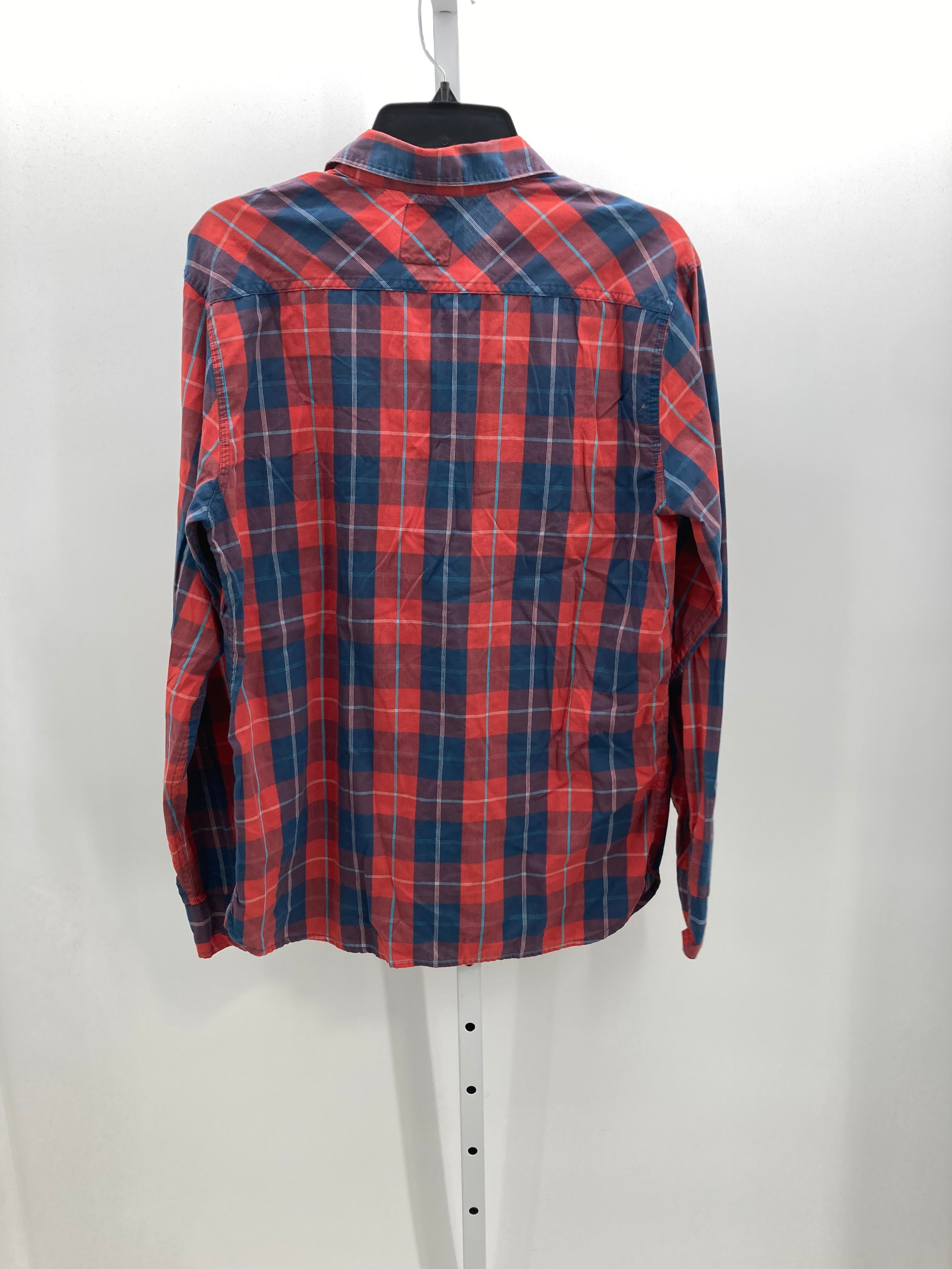 BLUE PLAID BTN DOWN