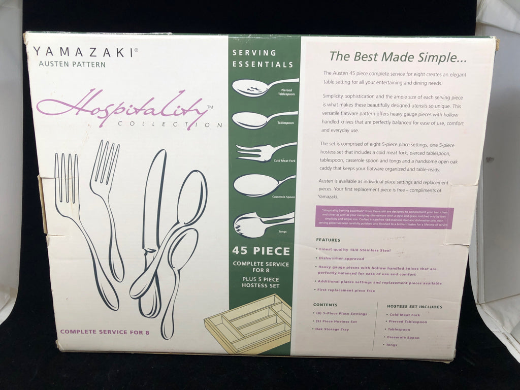 NIB YAMAZAKI 45 PC UTENSIL SET.