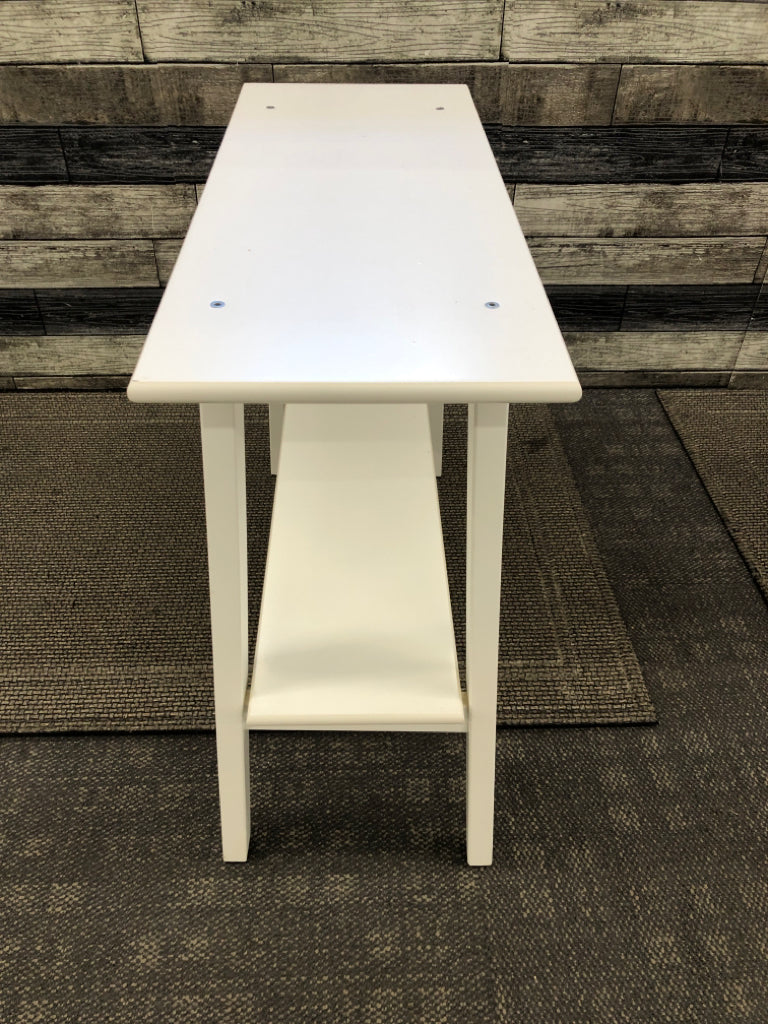 2-TIERED WHITE TABLE.