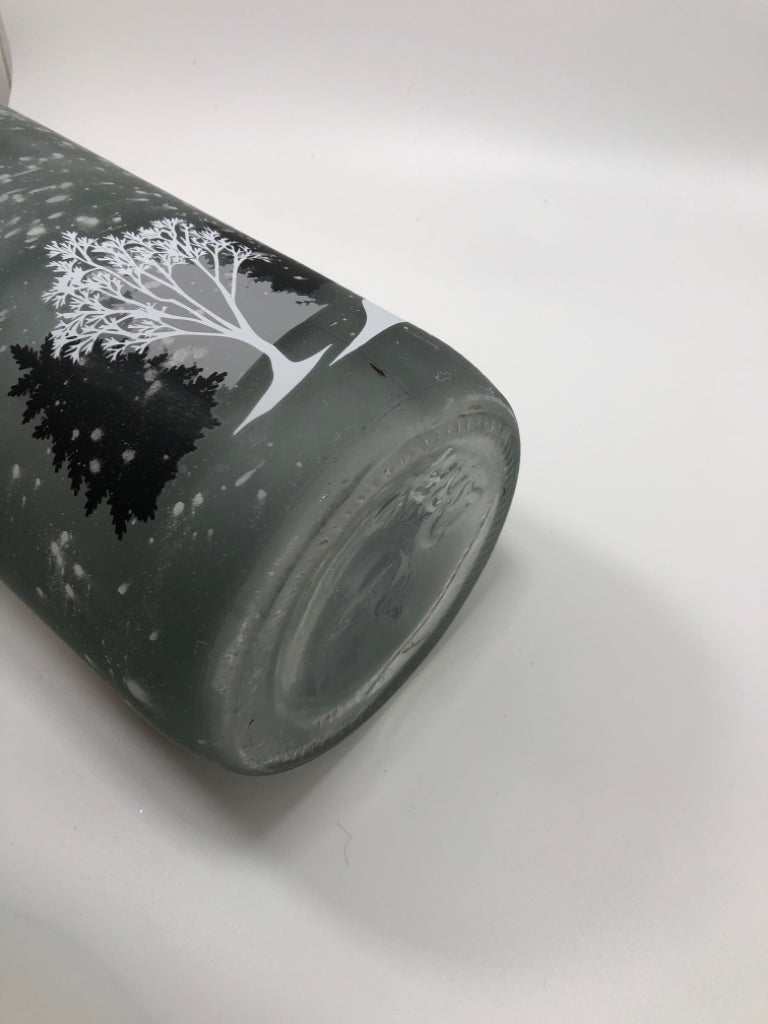 "JOY TO THE WORLD" FROSTED BOTTLE DECOR.