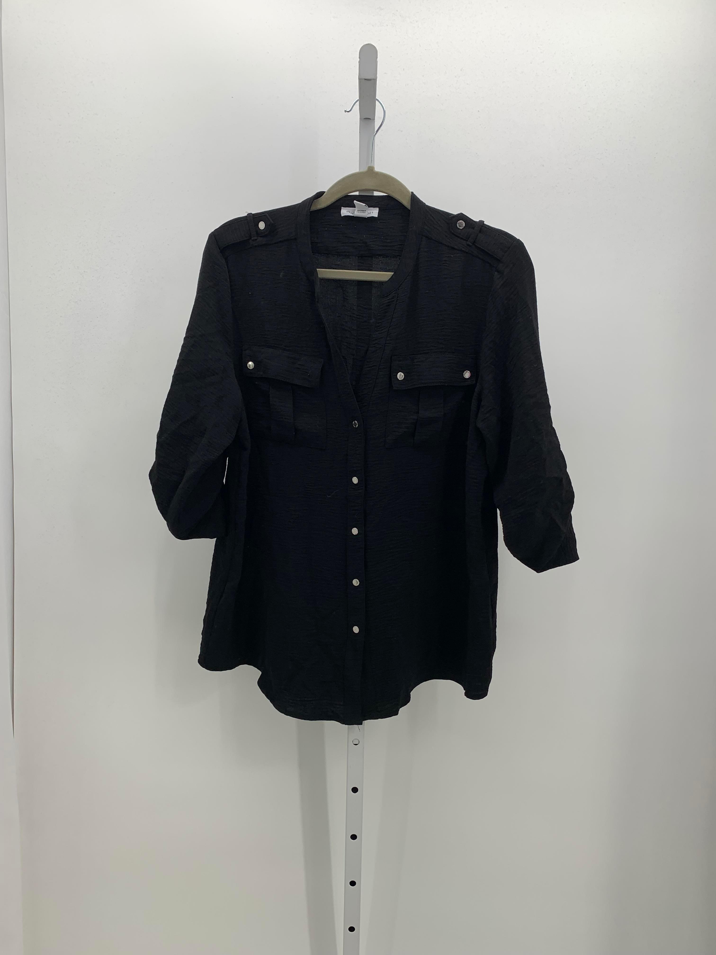 Calvin Klein Size Large Misses 3/4 Sleeve Shirt