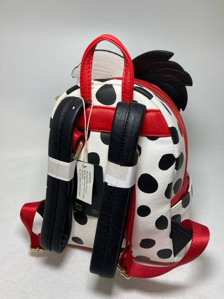 Loungefly Disney Cruella de Vil Mini Backpack Purse- New With Tags
