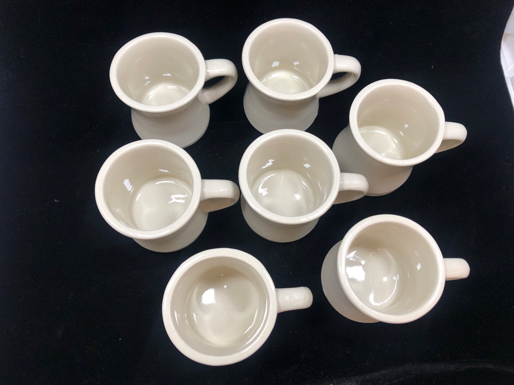 7 CREAM HEAVY DUTY DINER MUGS.